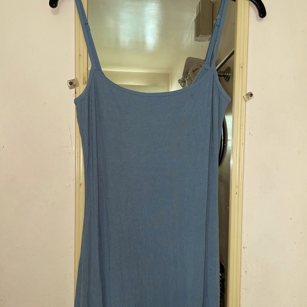 SKIMS SOFT LOUNGE LONG SLIP DRESS arctic